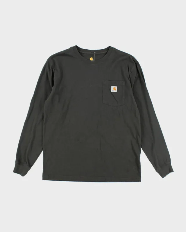 Carhartt Green Long Sleeve T-shirt - M sold by Rokit
