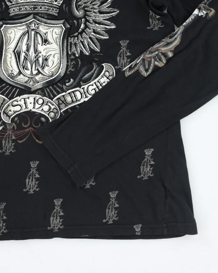 Vintage Y2K Christian Audigier Gothic Long Sleeve T-Shirt - S sold by Rokit product image thumbnail 4