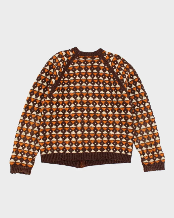 Vintage 80's Patterned Chunky Button Up Knit Cardigan - M sold by Rokit product image thumbnail 2