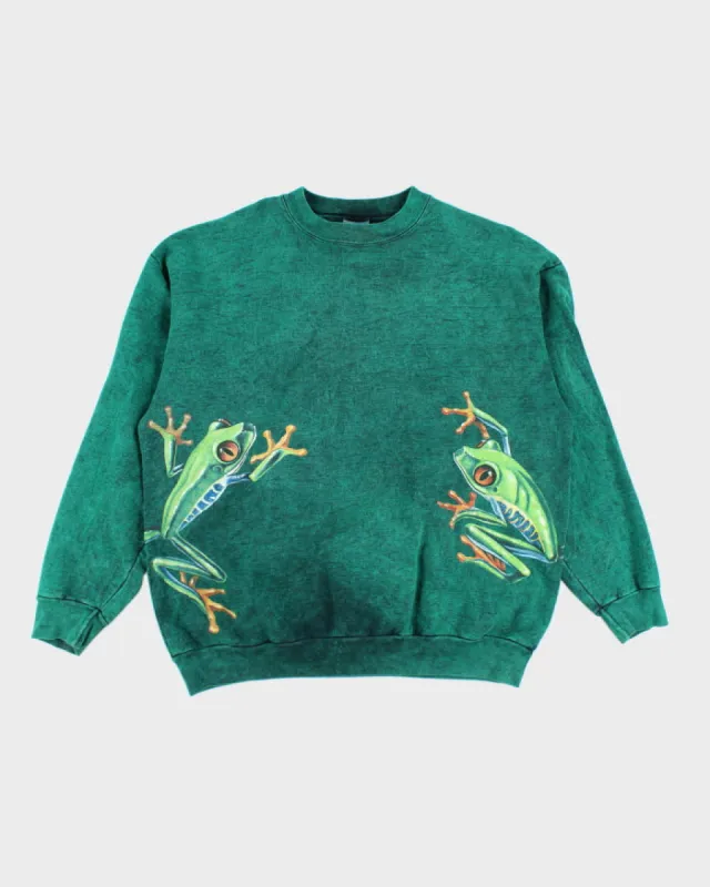 Vintage 90's Overdyed Frog Graphic Sweatshirt - XL sold by Rokit