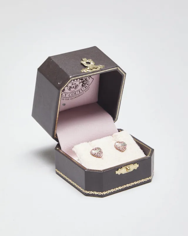 Juicy Couture Rhinestone Heart Earrings sold by Rokit