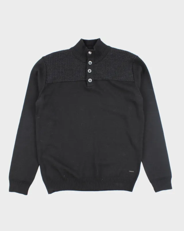 Vintage 2000's Hugo Boss Funnel Neck Merino Wool Knit Jumper - M sold by Rokit