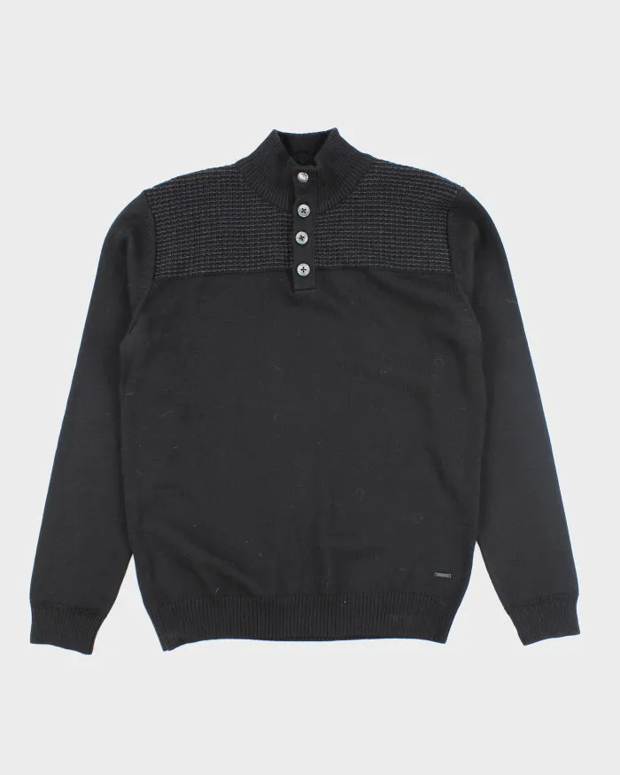 Vintage 2000's Hugo Boss Funnel Neck Merino Wool Knit Jumper - M sold by Rokit