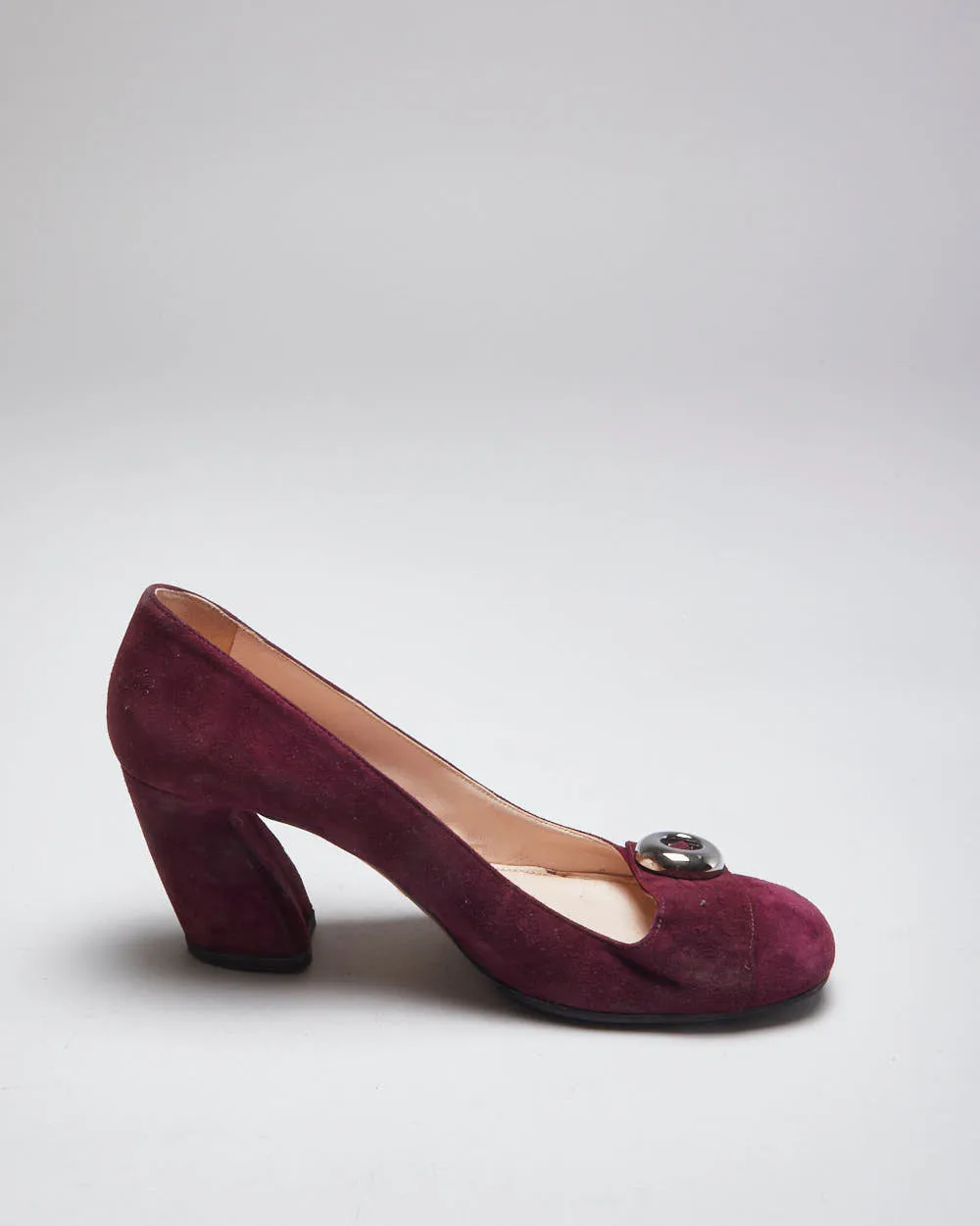 Prada Suede Button Heels - Uk7.5 sold by Rokit product image thumbnail 2