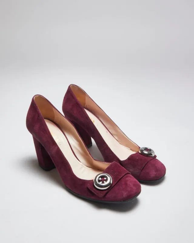 Prada Suede Button Heels - Uk7.5 sold by Rokit