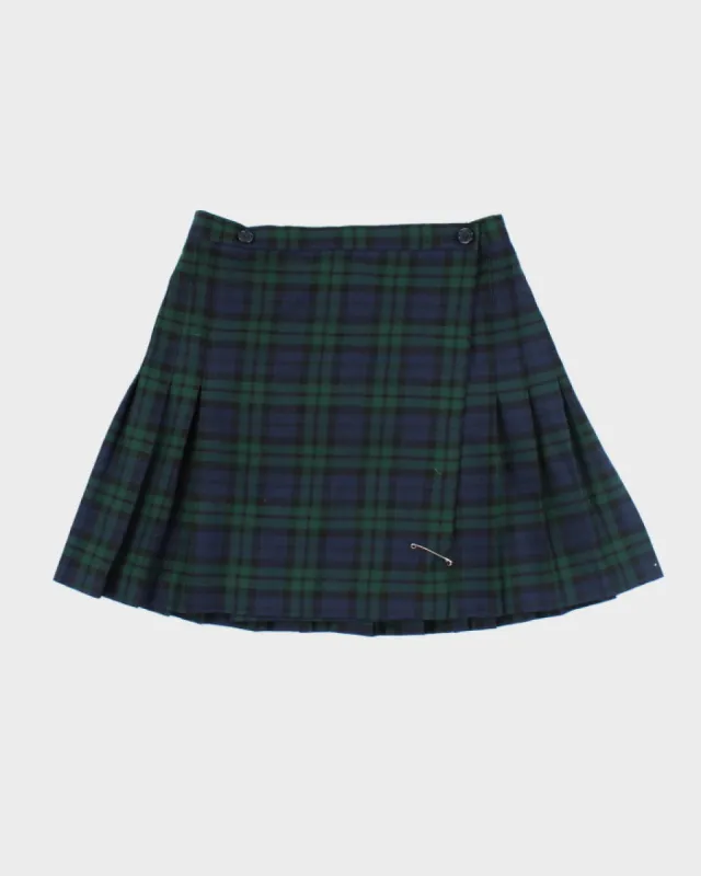 Vintage Top Marks Checked Pleated Skirt - S sold by Rokit