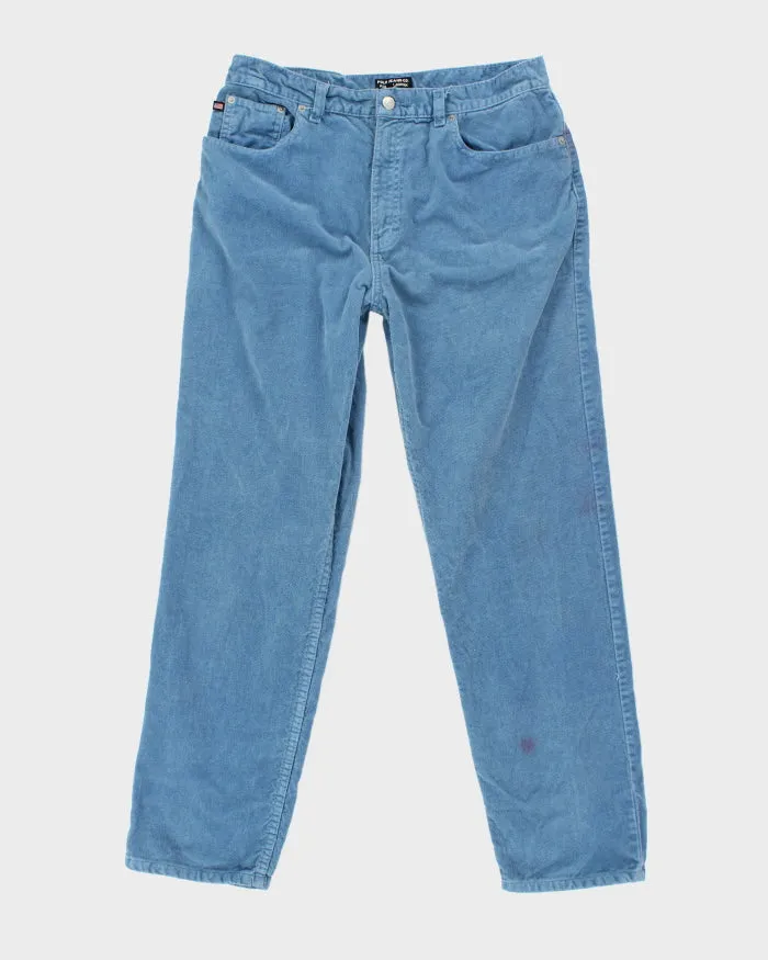 Vintage 90s Ralph Lauren Polo Jeans Blue Corduroy Trousers - W34 L30 sold by Rokit