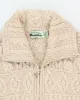 Vintage Aran Crafts Merino Wool Zip-up Knit Cardigan - XS sold by Rokit