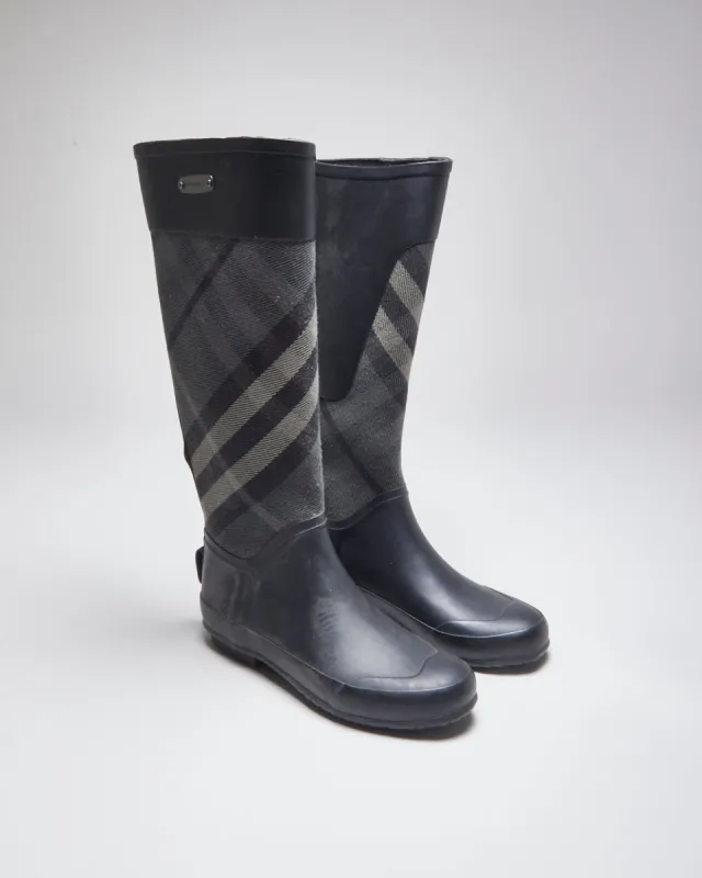 Burberry Black Wellington Boots - UK3 sold by Rokit