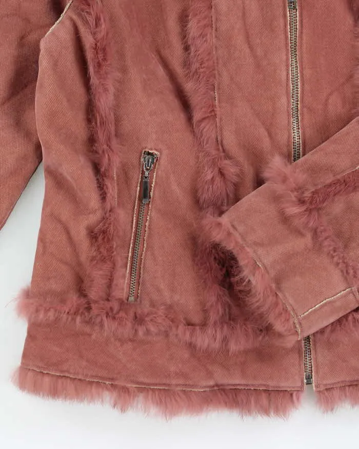 Vintage Y2K Bess Suede Textured Zip Up Jacket - XL sold by Rokit product image thumbnail 4