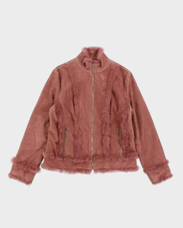 Vintage Y2K Bess Suede Textured Zip Up Jacket - XL sold by Rokit