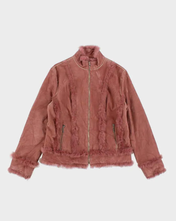 Vintage Y2K Bess Suede Textured Zip Up Jacket - XL sold by Rokit