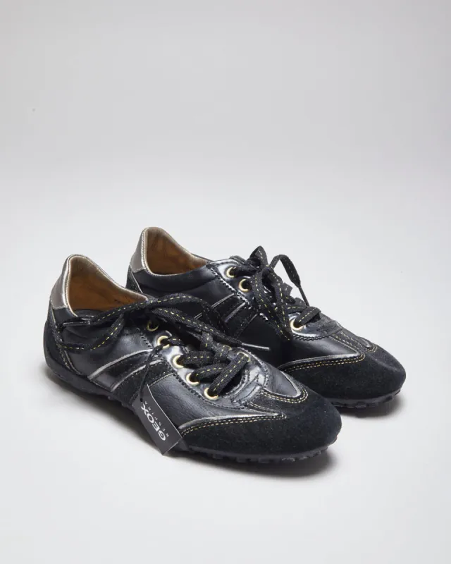 Deadstock Geox Respira Black Trainers - UK6 made by Rokit