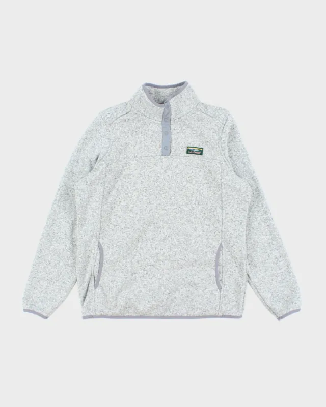 L.L.Bean Grey Quarter-Button Fleece - L sold by Rokit