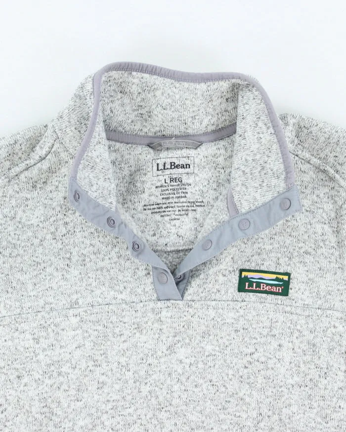 L.L.Bean Grey Quarter-Button Fleece - L sold by Rokit product image thumbnail 3