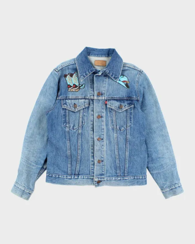 Vintage 90's Women's Levi's Customised Western Medium Wash Denim Jacket - M made by Levi's