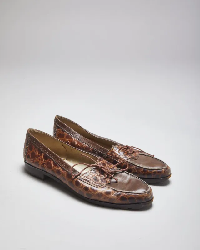 Salvatore Ferragamo Brown Leather Loafers - UK6 sold by Rokit