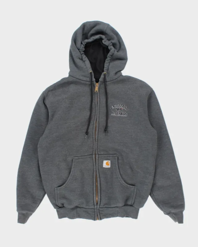 Vintage Carhartt Lined Embroidered Zip Up Hoodie - S sold by Rokit