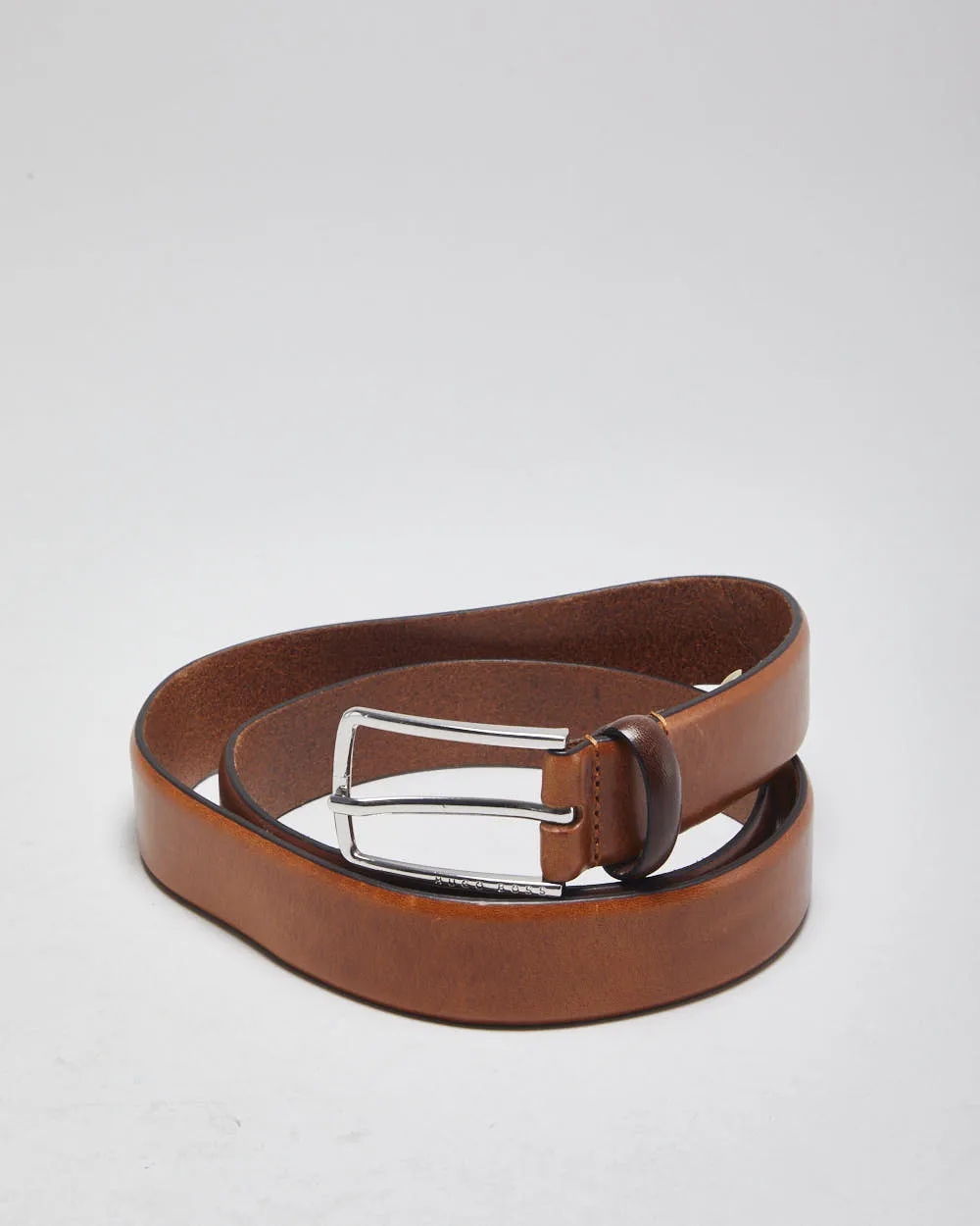 Hugo Boss Brown Leather Belt - W31-W35 sold by Rokit
