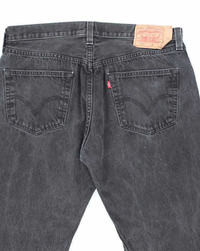 Vintage Levi's 501 Black Dark Wash Denim Jeans - W34 L29 sold by Rokit product image thumbnail 4