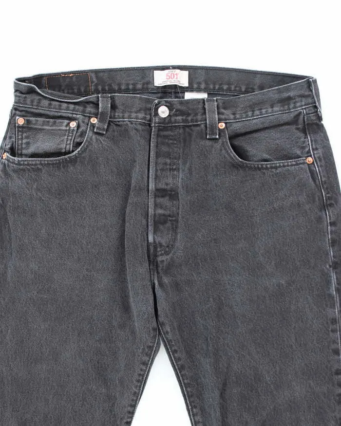 Vintage Levi's 501 Black Dark Wash Denim Jeans - W34 L29 sold by Rokit product image thumbnail 3