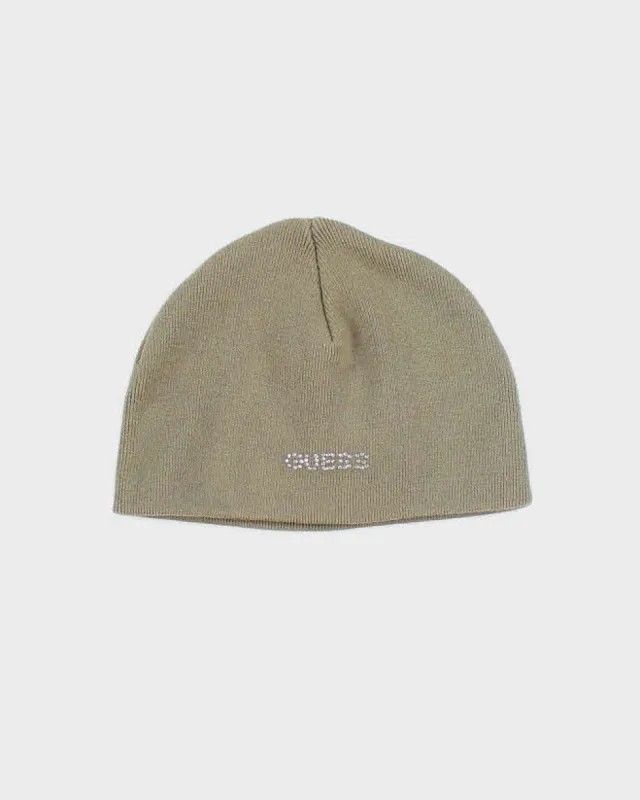 Vintage Y2K Guess Diamante Small Logo Beanie - OS sold by Rokit