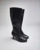 Cole Hann x Nike Air Black Leather Heeled Boots - UK4 sold by Rokit