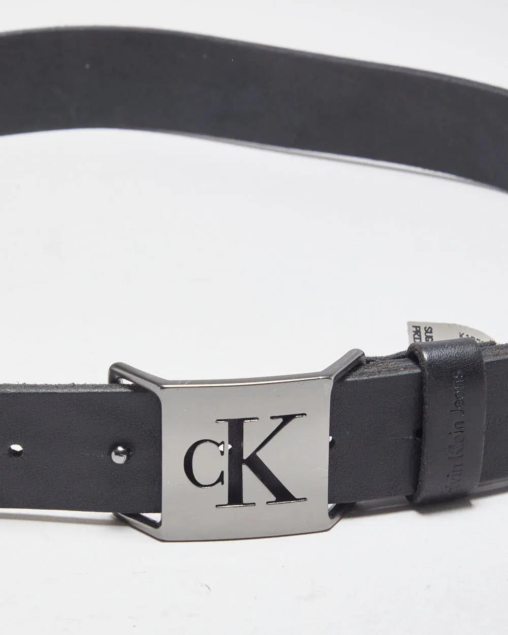 Calvin Klein Black Leather Belt - W33-W37 sold by Rokit product image thumbnail 3
