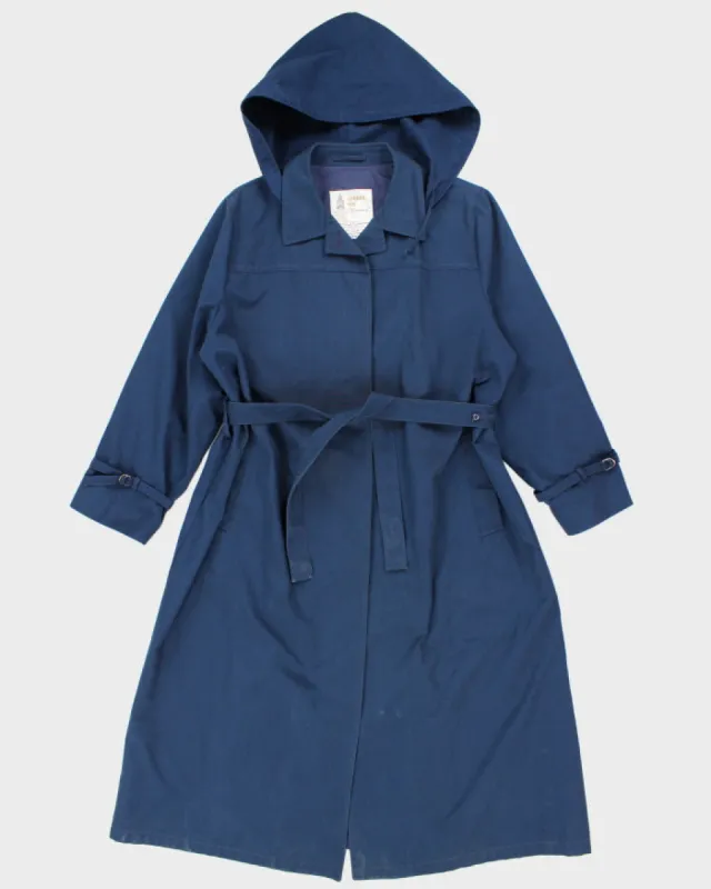 Vintage London Fog Hooded Blue Coat - M sold by Rokit