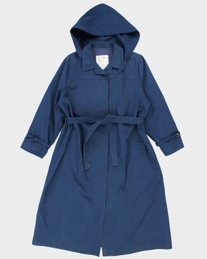 Vintage London Fog Hooded Blue Coat - M sold by Rokit