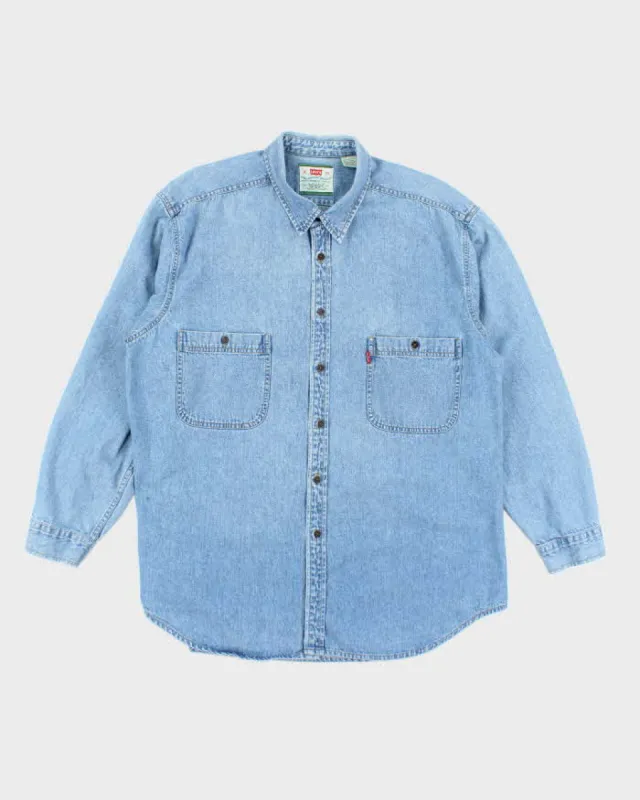 Vintage 2000's Levi's Medium Wash Button Up Denim Shirt - XL sold by Rokit