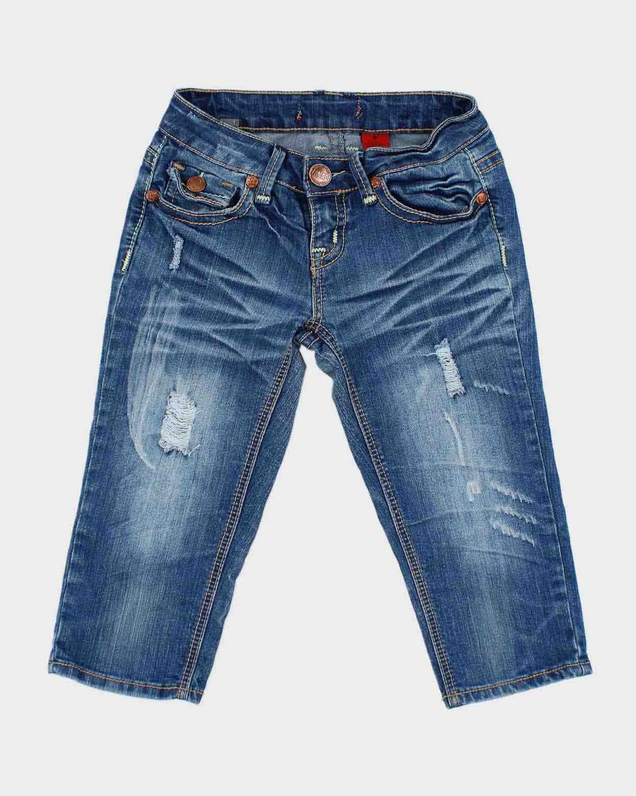 Vintage Y2K Zanadi 3/4 Length Denim Shorts - W22 L15 sold by Rokit