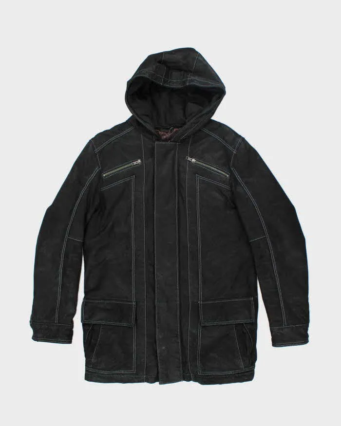 Vintage 90's Danier Heavyweight Suede Hooded Jacket - XS sold by Rokit