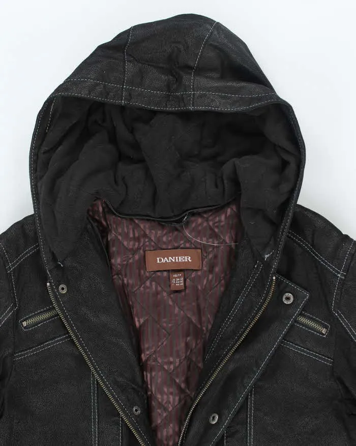 Vintage 90's Danier Heavyweight Suede Hooded Jacket - XS sold by Rokit product image thumbnail 3