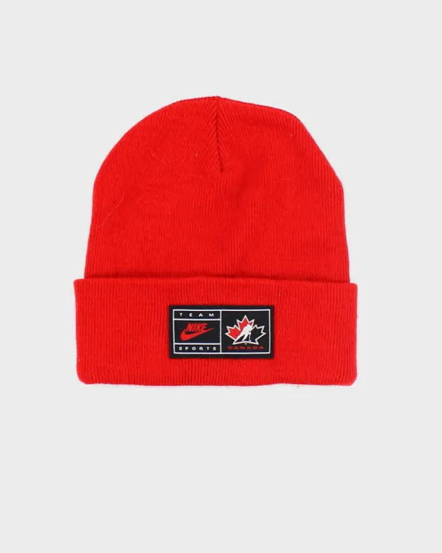 Nike Canada Red Beanie sold by Rokit