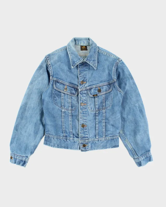 Vintage 80's Lee Cropped Light Wash Denim Jacket - XS made by Lee