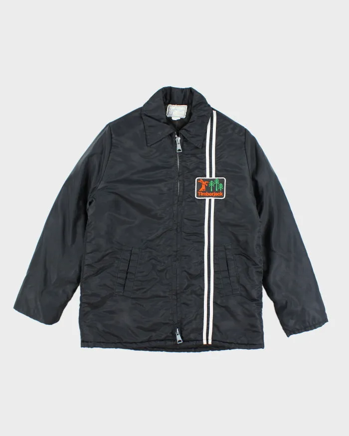 Vintage 80's Timberjack Embroidered Lined Harrington Jacket - L sold by Rokit
