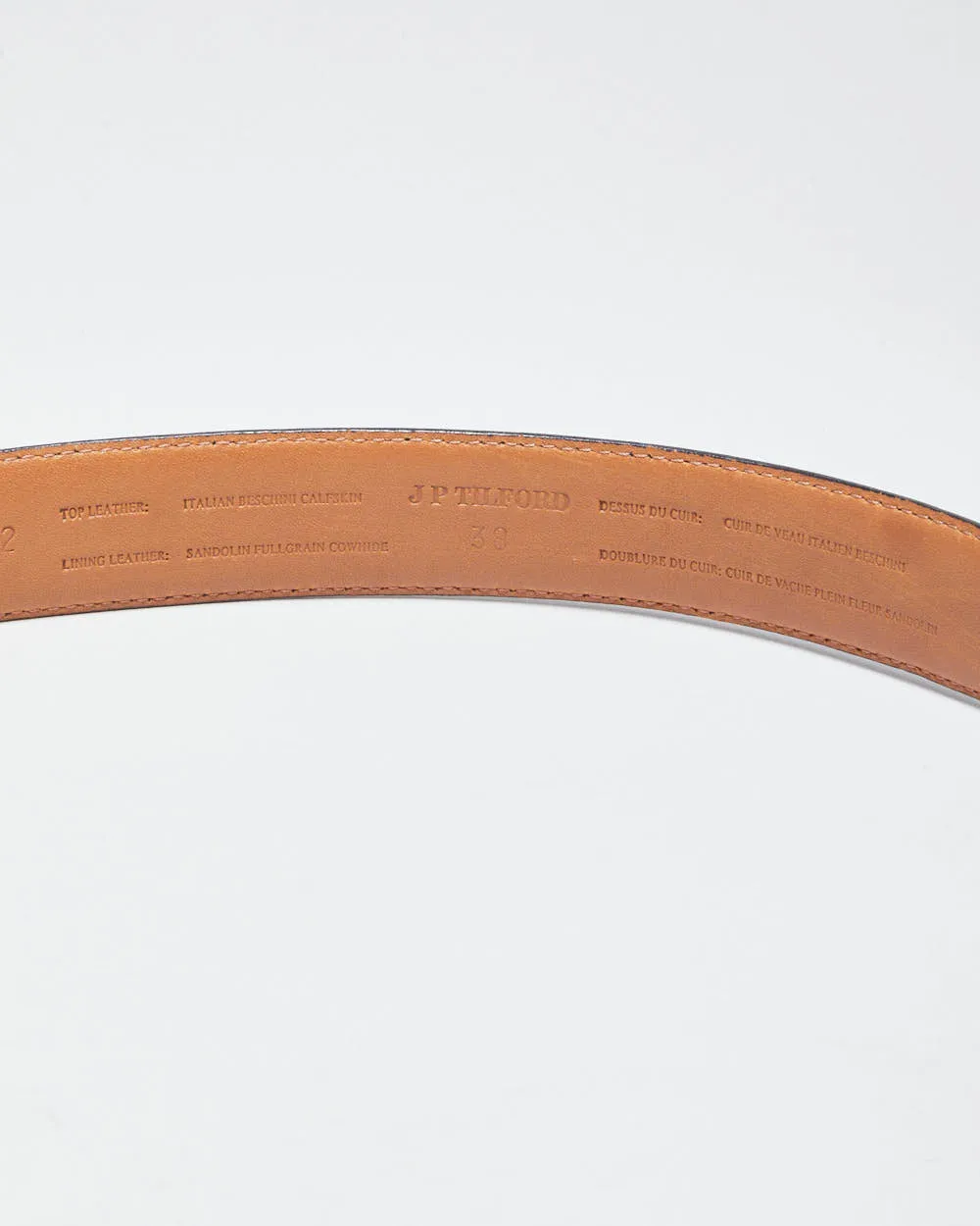 Vintage J.P. Tilford Brown Leather Belt - W35-39 sold by Rokit product image thumbnail 3