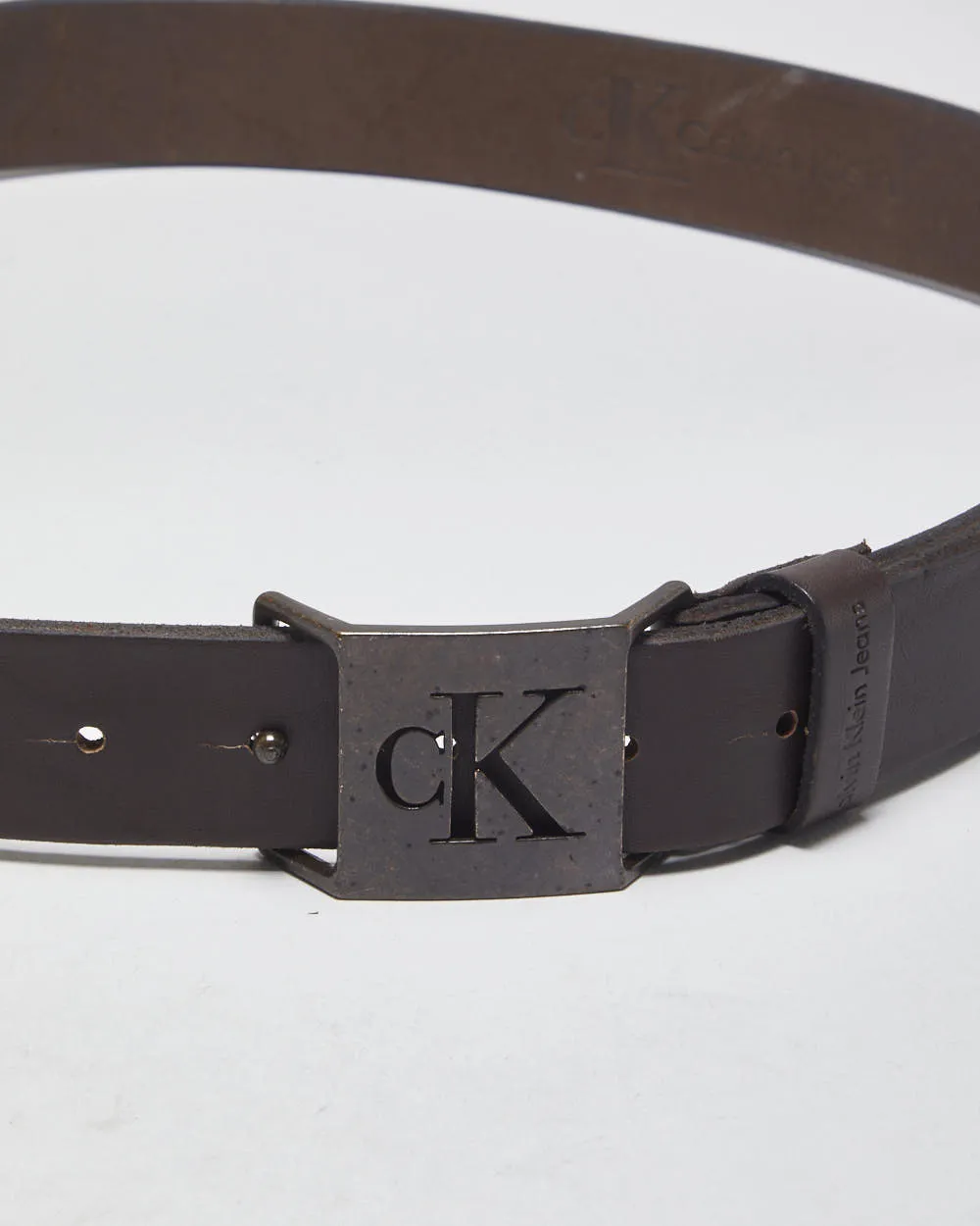 Calvin Klein Brown Leather Belt - W32-W36 sold by Rokit product image thumbnail 3