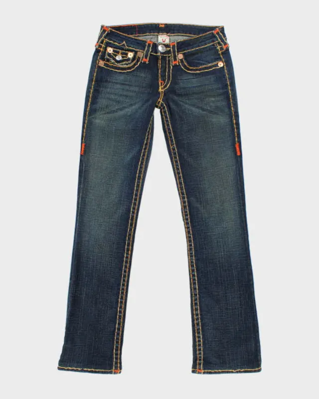 Vintage Y2K True Religion Skinny Dark Wash Denim Jeans - W27 L30 sold by Rokit