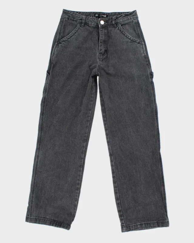 Vintage Y2K Women's Playboy Grey Wash Relaxed Fit Jeans - W26 L28 sold by Rokit