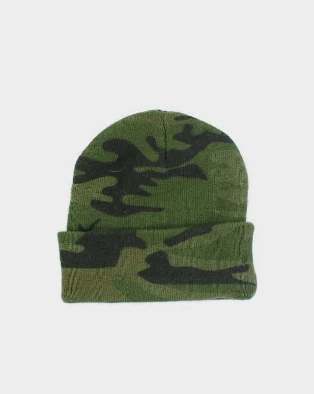 Y2k 00s Camouflage Beanie sold by Rokit
