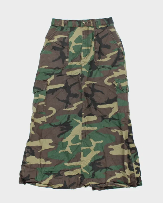 Y2k 00s Camouflage Maxi Skirt - XS sold by Rokit