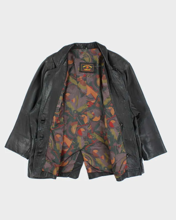 Vintage 90's Oversized Heavyweight Button Up Leather Jacket - M sold by Rokit product image thumbnail 5