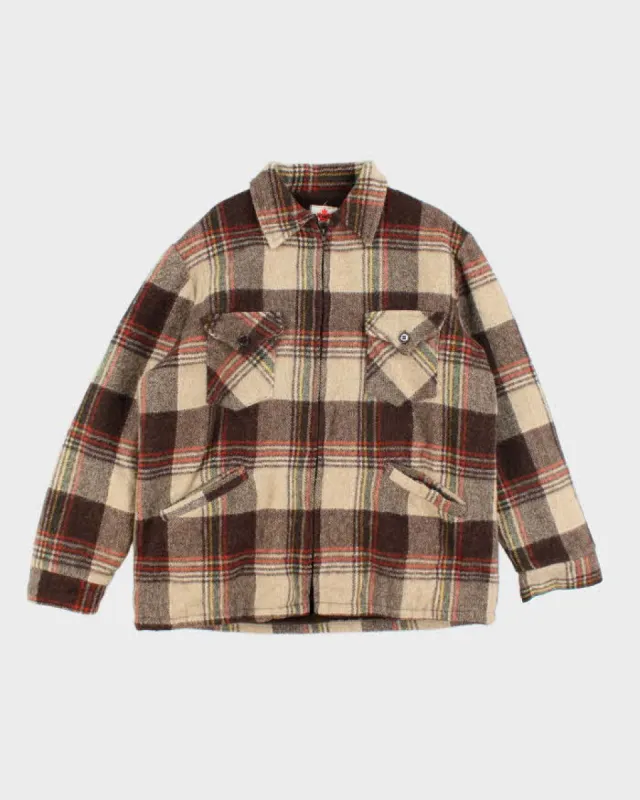 Vintage 90's MWG Heavyweight Wool Zip Up Shacket - L made by Rokit