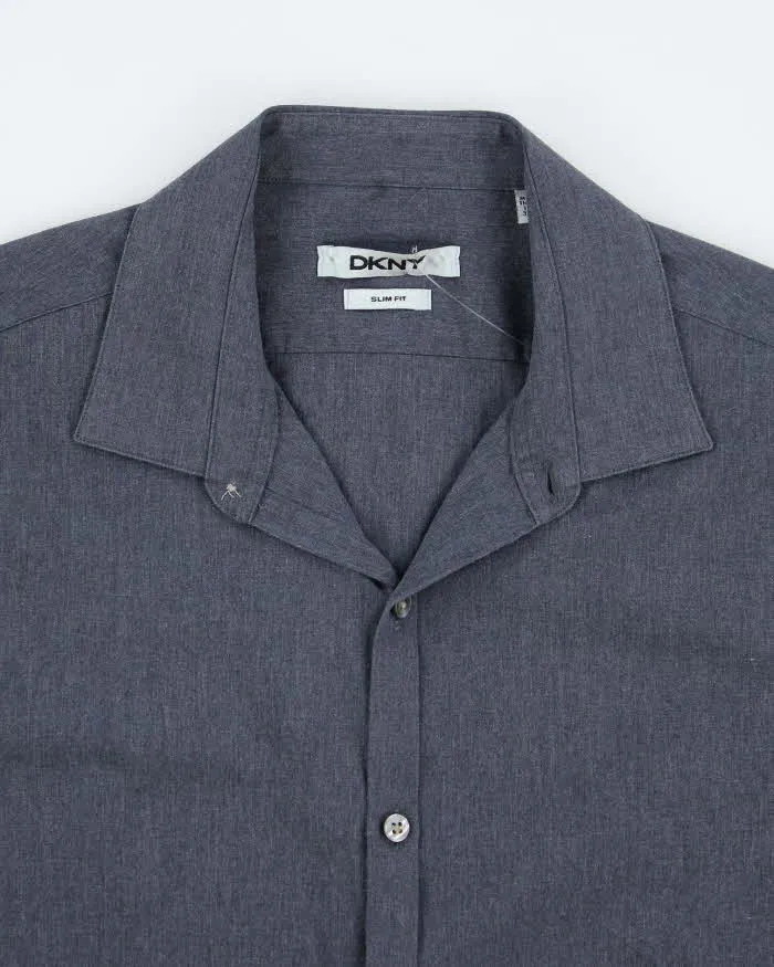 Vintage Y2K DKNY Slim Fit Plain Button Up Shirt - L sold by Rokit product image thumbnail 3