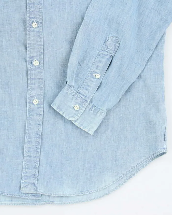 Vintage 2000's Ralph Lauren Light Wash Denim Shirt - L sold by Rokit product image thumbnail 4
