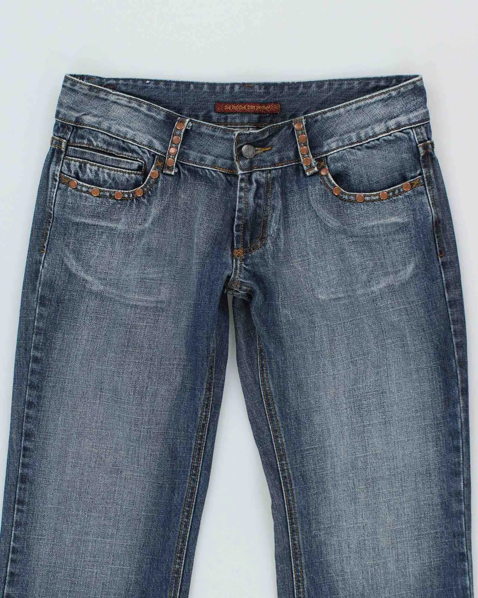 Y2k 00s Da Moda DM Studded Embroidered Jeans - W32 L32 sold by Rokit product image thumbnail 3