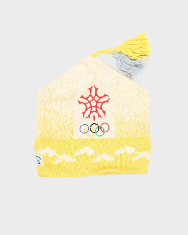 Vintage 90's Winter Olympics Toque Bobble Beanie - OS sold by Rokit
