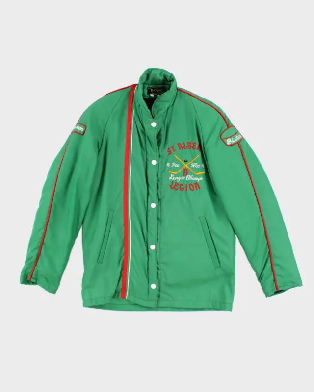 Vintage 80's Embroidered Insulated Collared Jacket - M sold by Rokit